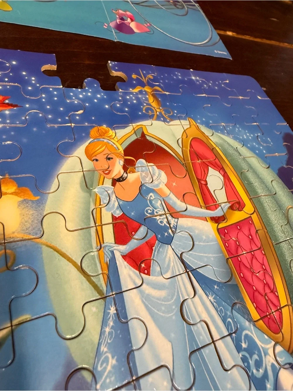 Cinderella Carriage Kids Puzzle - Blue